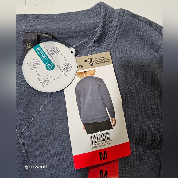 NWT Mondetta Women's Blue Everyday Soft Crew Sweater Size M - Picture 10 of 14